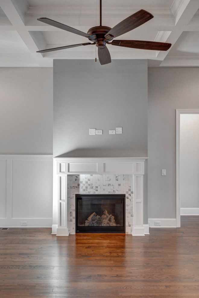 Inspiration for a transitional home design remodel in Charlotte