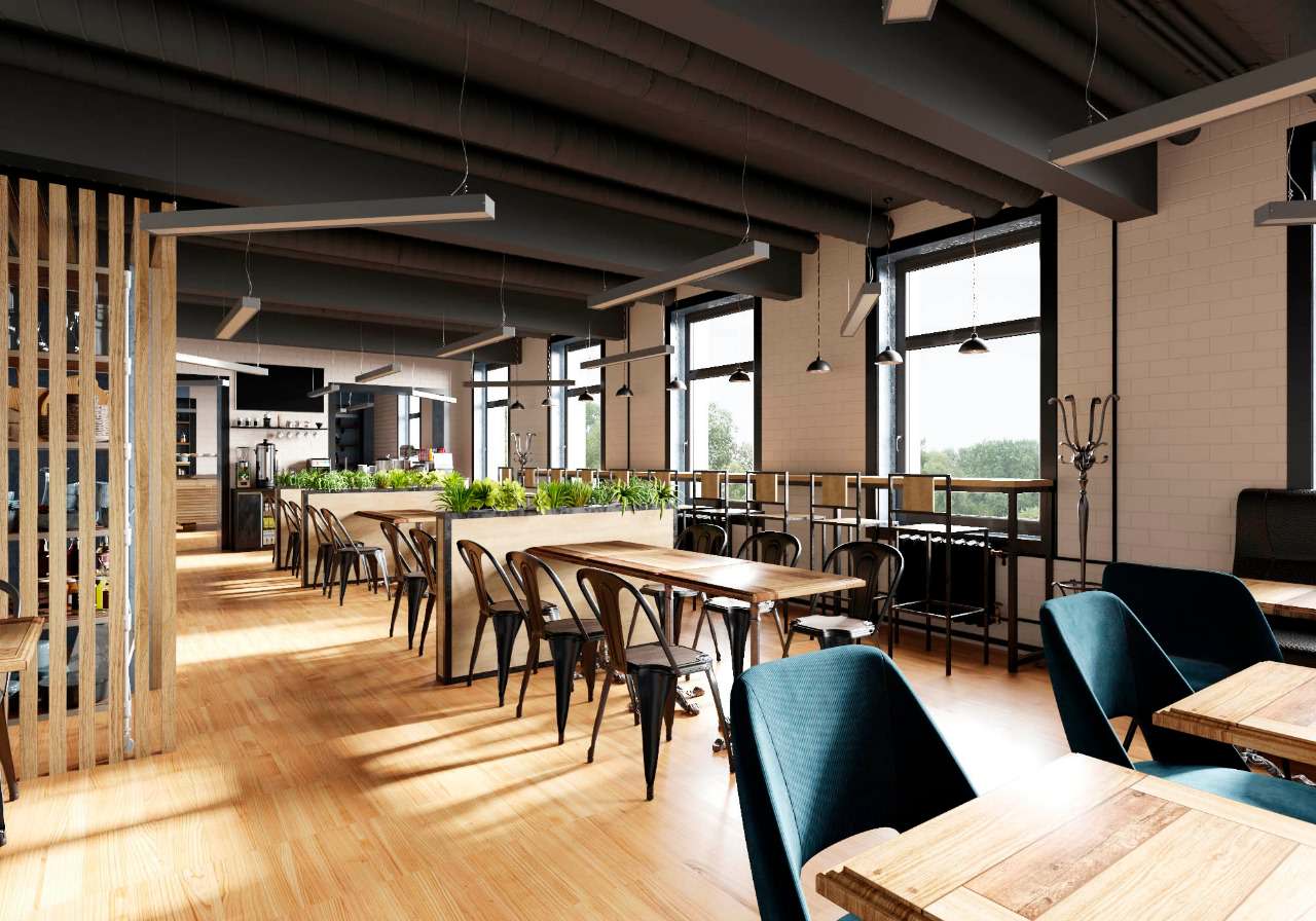Кафе в стиле лофт