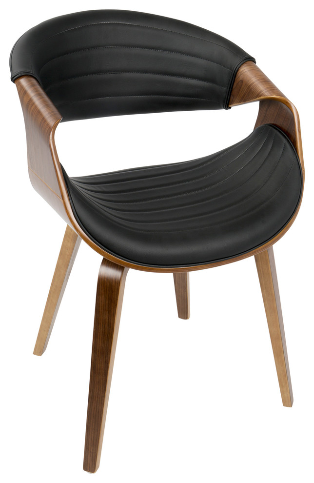 The Aria Dining Chair, Walnut and Black