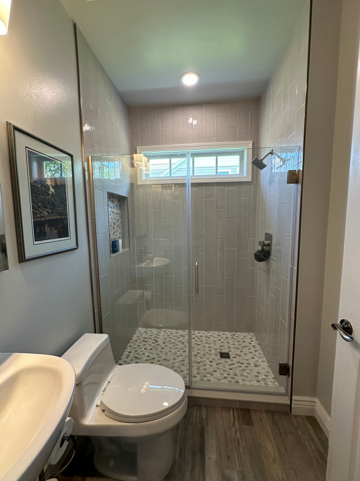 Walk-In Shower with Floor-to-Ceiling Tile