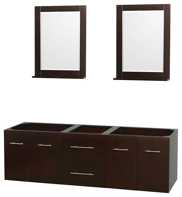 Centra 72 Double Vanity Base Only No Sink Top Contemporary Centra 72 Double Vanity Base Only No Sink Top Espresso
