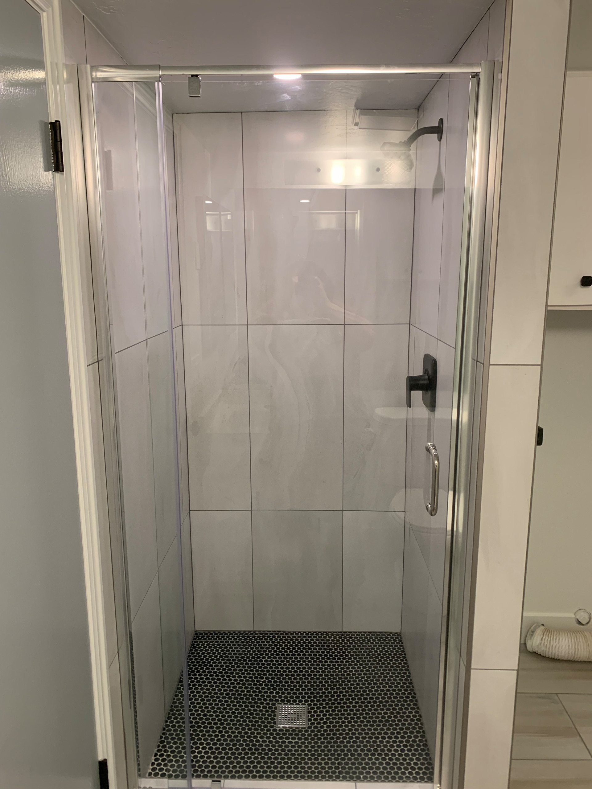 Shower Floor and Wall Tile Installation