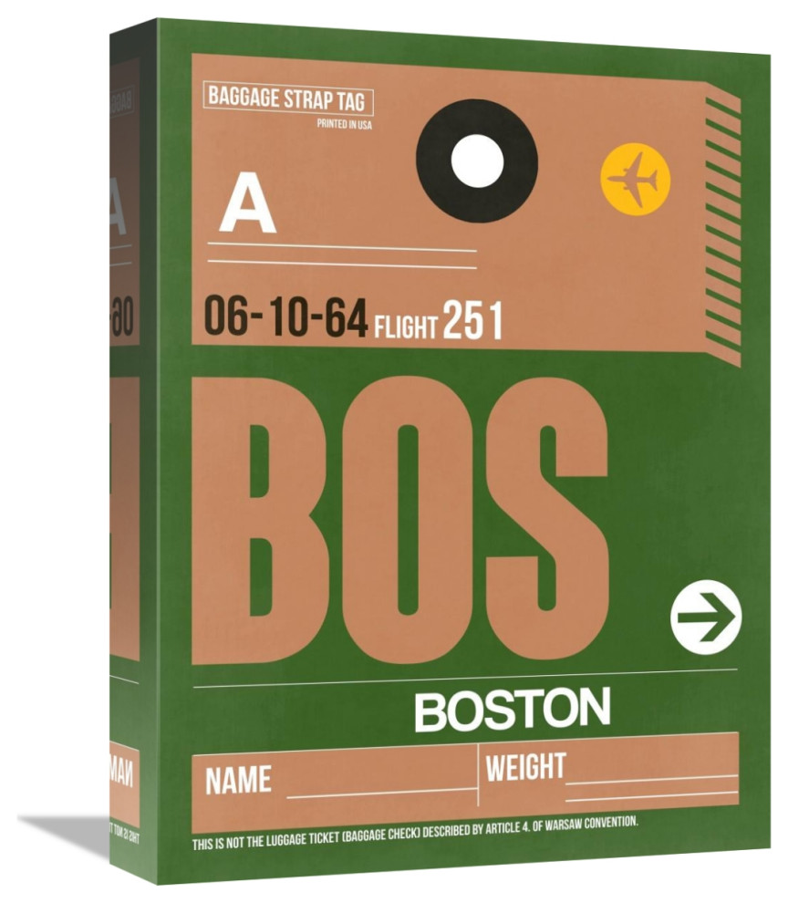 Bos Boston Luggage Tag 1 Fine Art Print Modern Prints And Posters By Naxart Houzz<script async src=