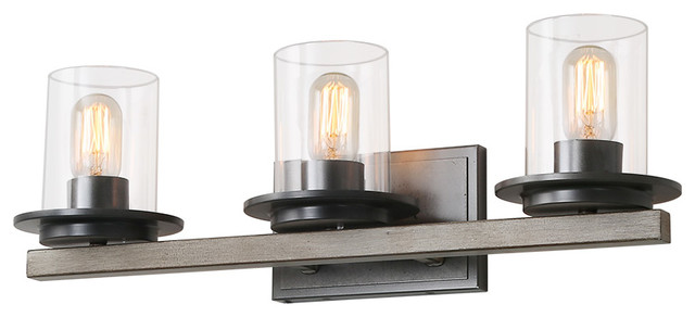Laluz 3 Light Vanity Lighting Transitional Bathroom Wall Lights