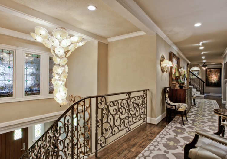 This is an example of a contemporary hallway in Dallas.
