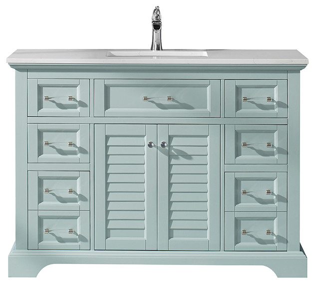 Lorna Finnish Green Bathroom Vanity Set Transitional Bathroom