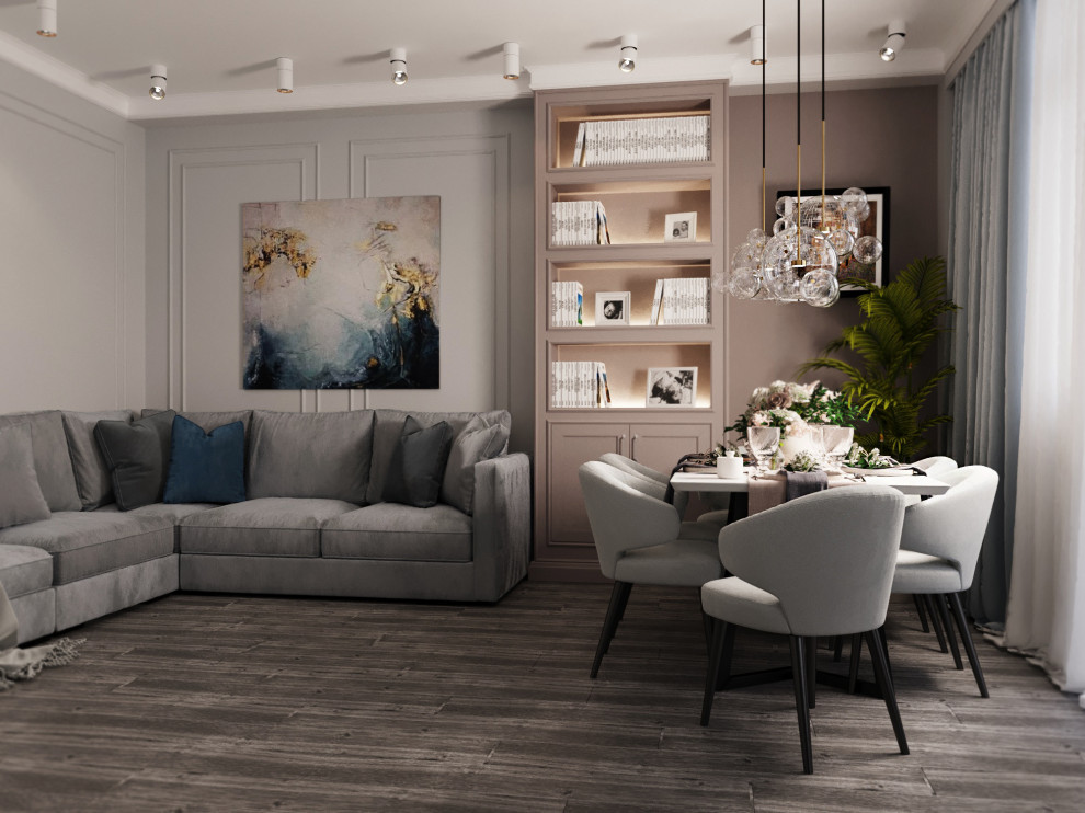 Визуализация кухни-гостиной.