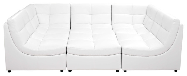Cloud Modular Sectional And Ottoman 6 Piece Set Transitional Cloud Modular Sectional And Ottoman 6 Piece Set
