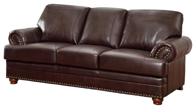Coaster Colton Traditional Sofa With, Coaster Princeton Leather Sofa