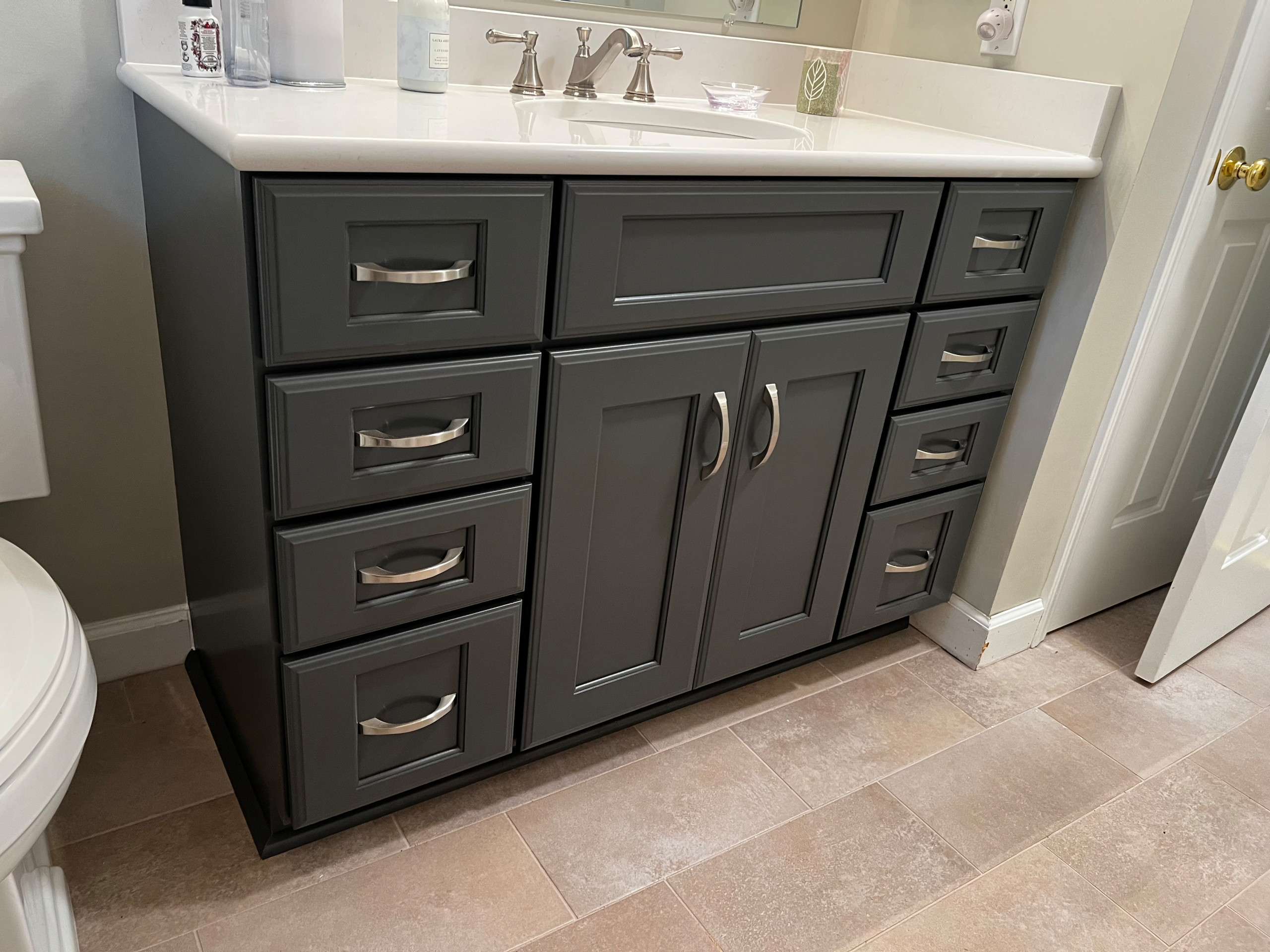 Custom Gray Cabinets