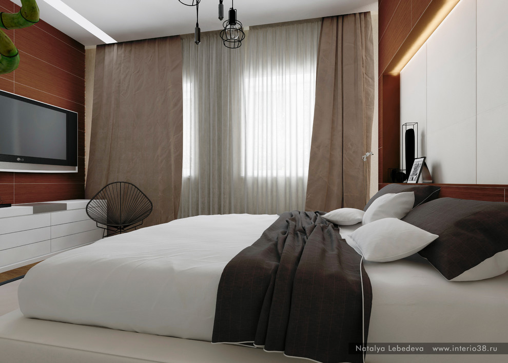 Спальня. Стилизация под лофт