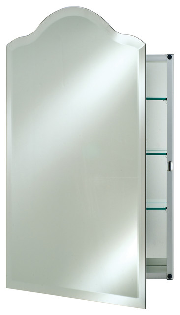 Scallop Top Frameless Medicine Cabinets Contemporary Scallop Top Frameless Medicine Cabinets