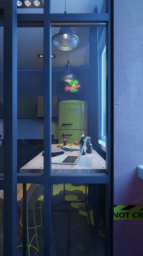 Дизайн интерьера и визуализация квартиры студии.