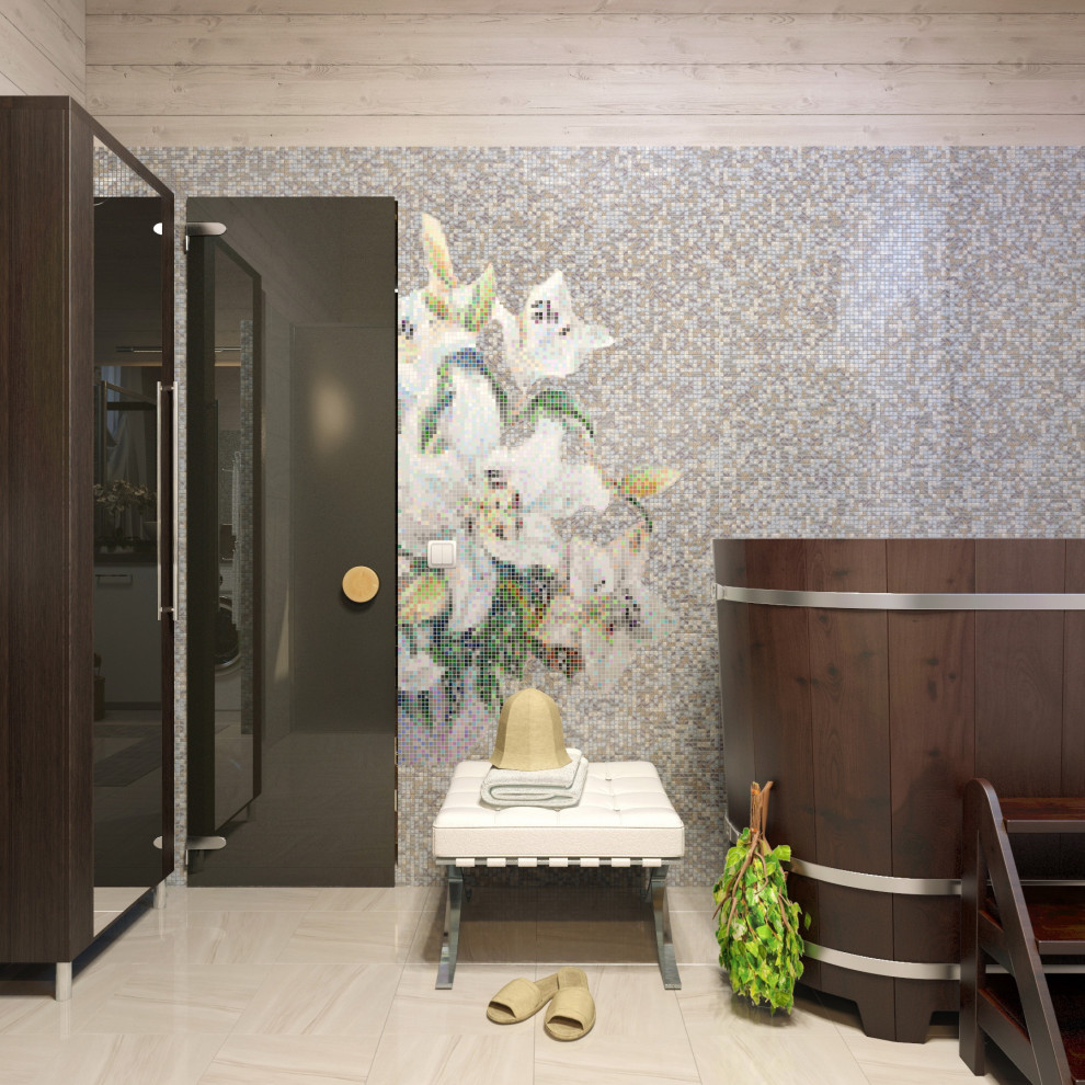 Дизайн ванной комнаты с купелью