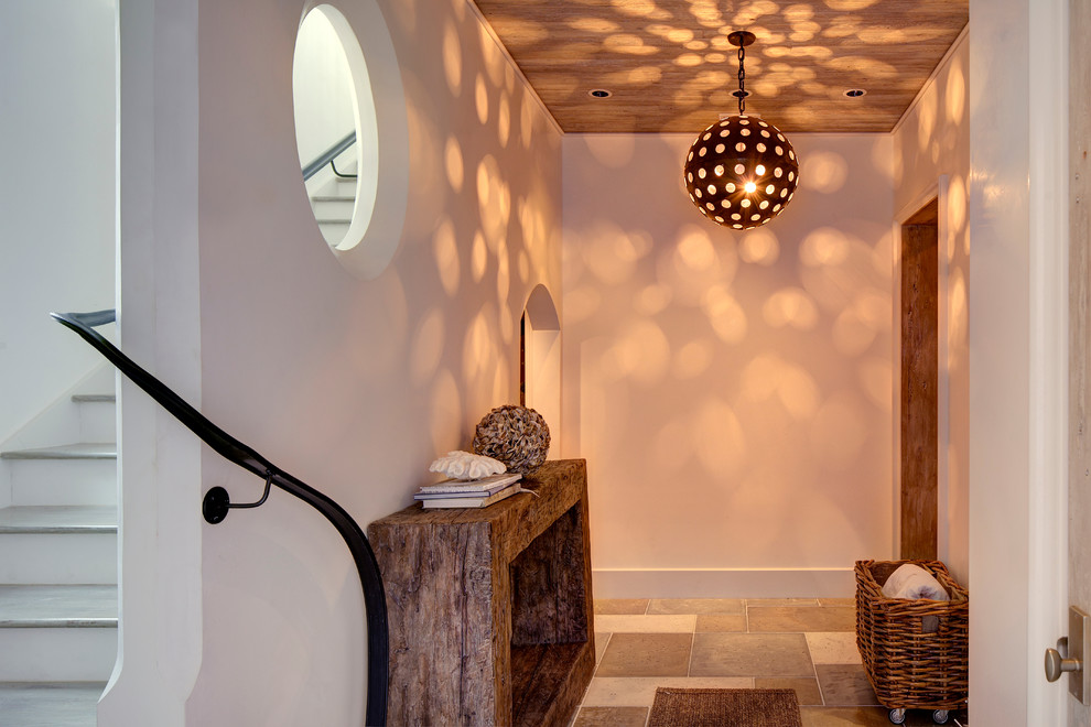 Inspiration for a beach style hallway in Other.