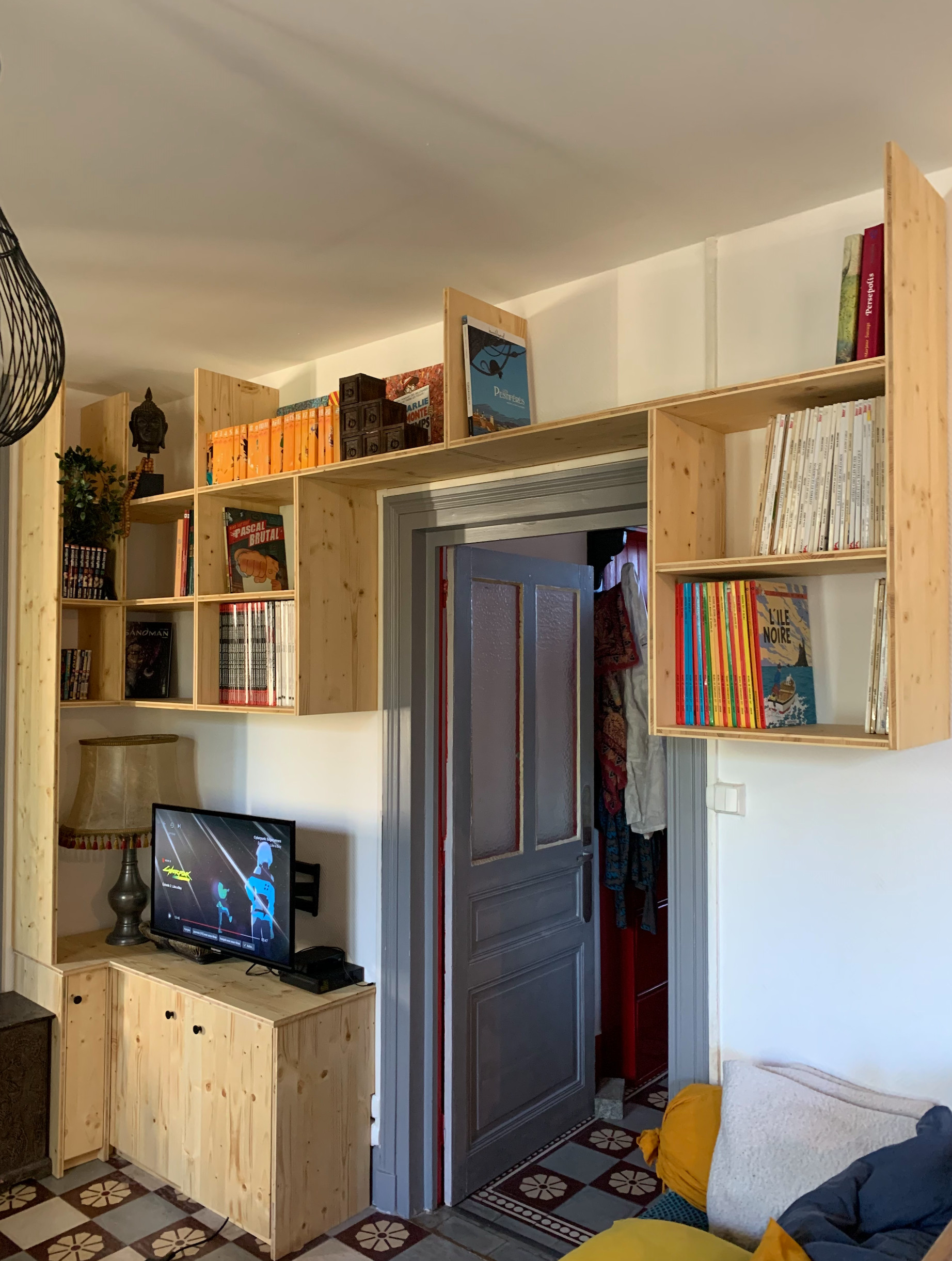 Bibliothèque Meuble TV sur mesure - Concetpion et réalisation