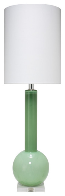 Studio Table Lamp Leaf Green Glass, Small Thin Table Lamps