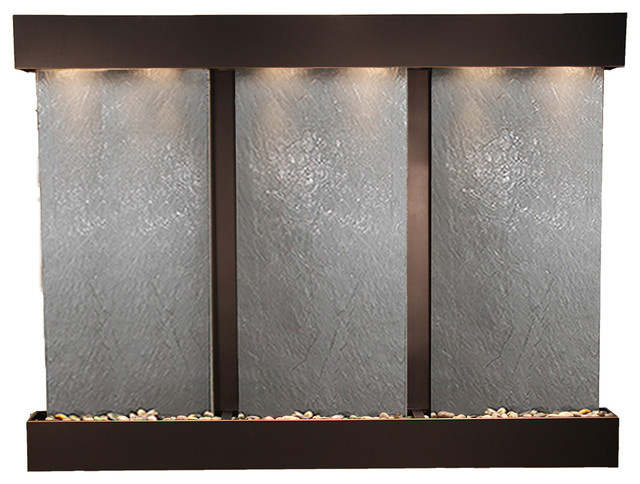 Deep Creek Falls Fountain, Black Featherstone, Blackened Copper, Square