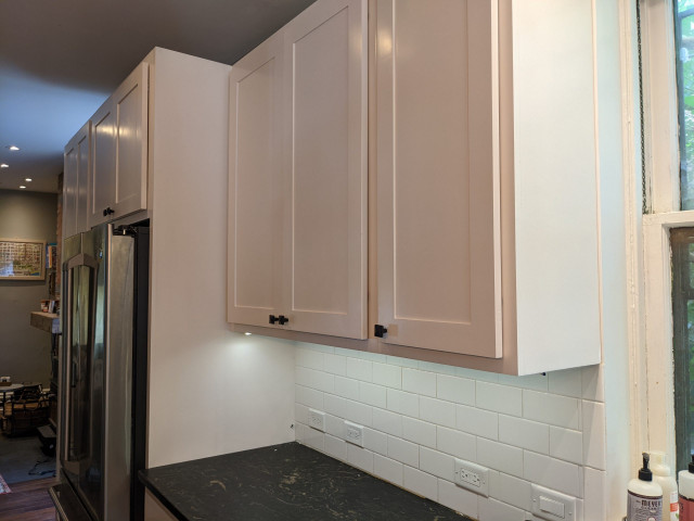 Spray Finished Kitchen Cabinets Using Sherwin Williams Kem Aqua Lacquer