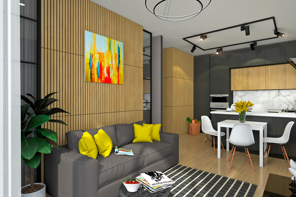 Дизайн интерьера однокомнатной студии в ЖК "Гринвуд"