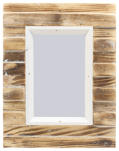 4x6 Natural Weathered Wood Picket Fence Picture Frame