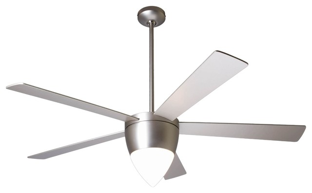 Contemporary 52" Modern Fan Nimbus Matte Nickel with Light Ceiling Fan