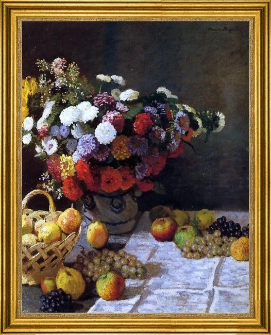 Claude Oscar Monet-18"x24" Framed Canvas