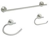 Kingston Brass BAK297348SN 3-Piece Bathroom Accessories Set, Brushed Nickel