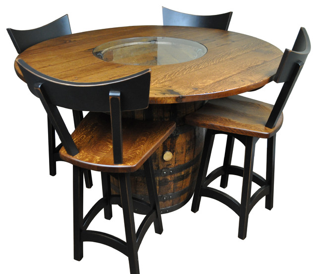 Rustic Whiskey Wine Barrel Table And 24 Swivel Stools Set Of 4 Rustic Whiskey Wine Barrel Table And 24 Swivel Stools Set Of 4