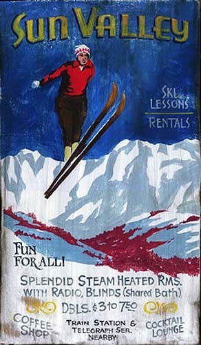 Nostalgic Ski Lodge Signs, Large 20x32