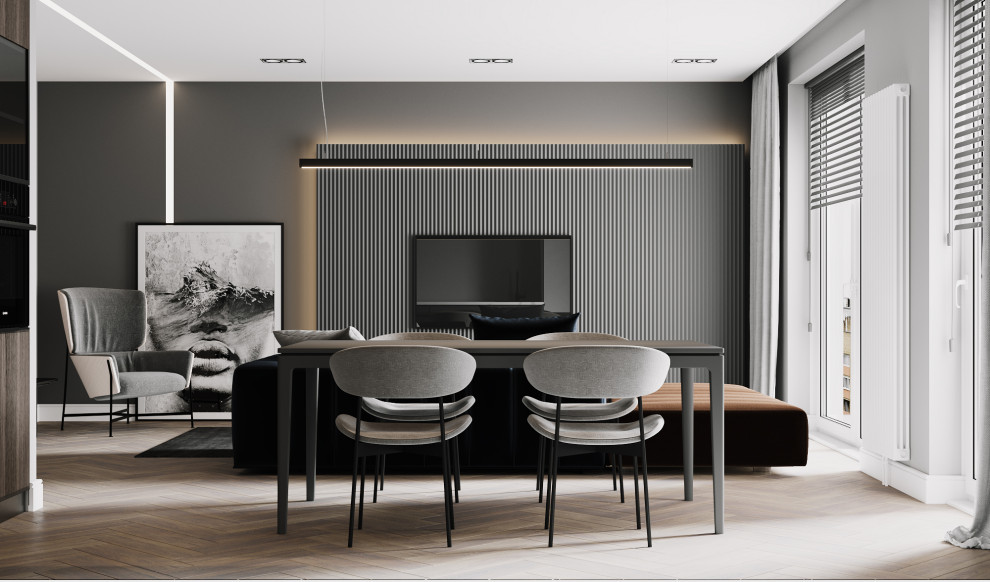 Кухня-гостиная в современном стиле