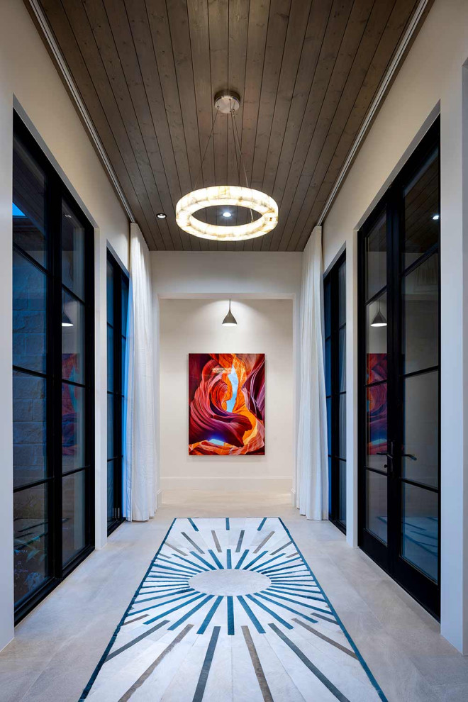 Inspiration for a transitional hallway remodel in Austin