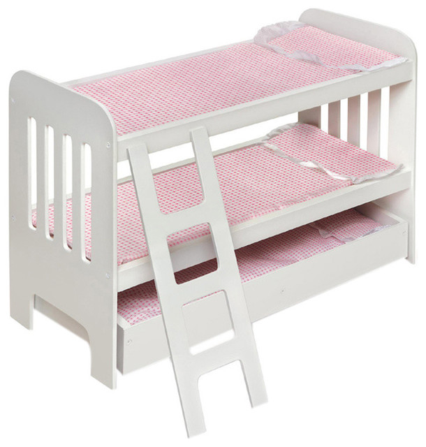 Badger Basket Co Trundle Doll Bunk Beds With Ladder Contemporary Trundle Doll Bunk Beds With Ladder Contemporary Baby And Toddler Toys By Here2