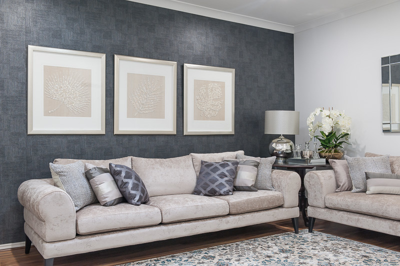 Design ideas for a transitional living room in Gold Coast - Tweed.