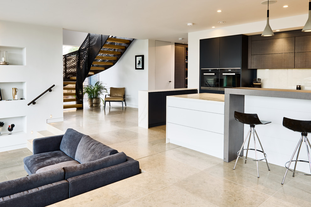 Inspiration for a contemporary kitchen in Devon.