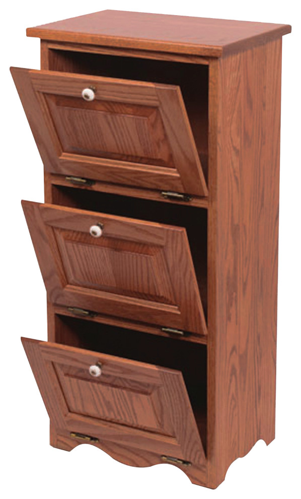 Amish Made Oak Vegetable Bin Traditional Food Containers And