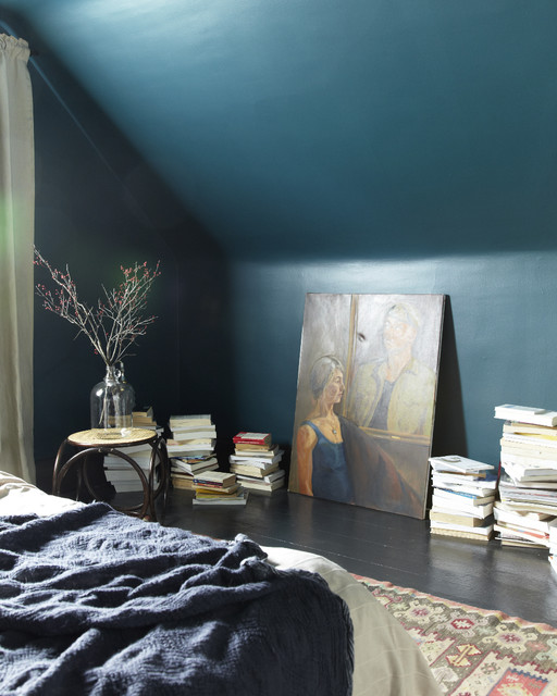 Moody Bedroom Eclectic Bedroom Toronto by Jenn Hannotte