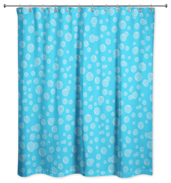 Bubbles 71x74 Shower Curtain Beach Style Kids Bathroom Accessories by Designs Direct Houzz
