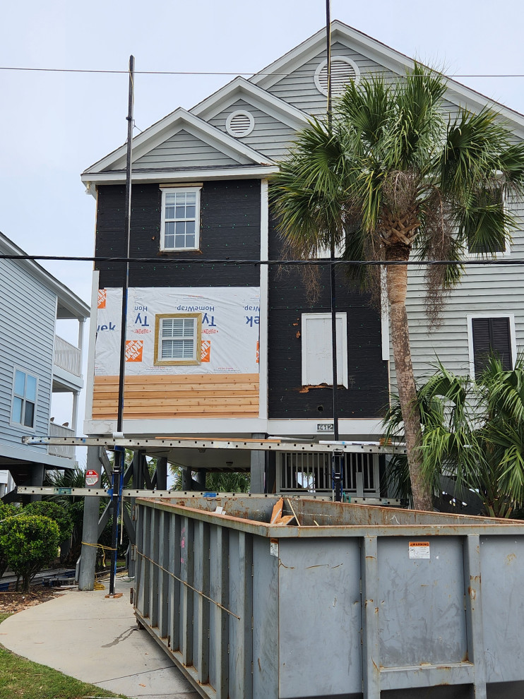 Exterior remodel / Windows / cider siding / paint
