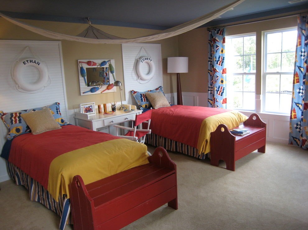 This is an example of a beach style kids' room in Baltimore.