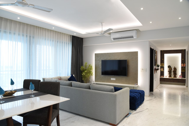 Residence In Tata Primanti Gurugram Modern Living Room