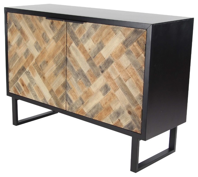 Contemporary Black Wood 77609 Transitional Accent Chests