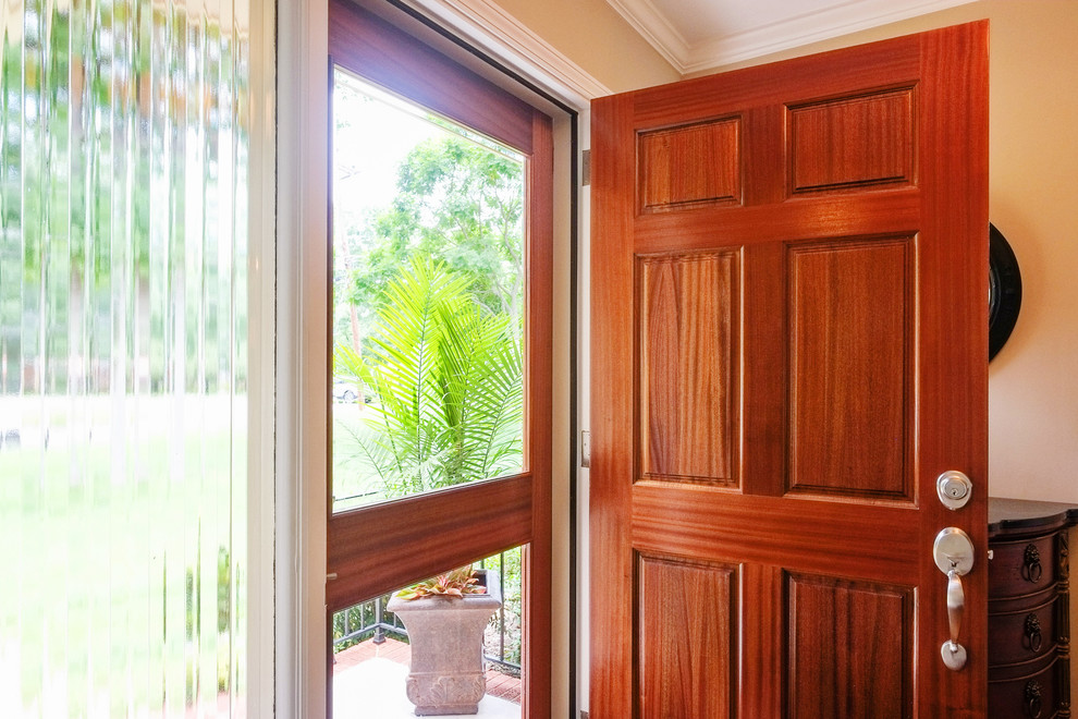 Inspiration for a large transitional entryway remodel