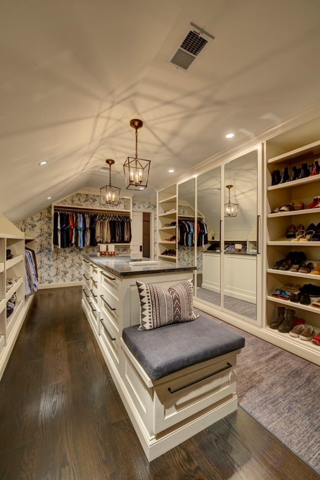 Inspiration for a traditional wardrobe in DC Metro with a feature wall.