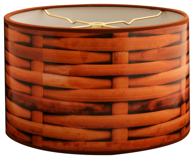 Basket Weave Pattern Hard Back Lampshade, Basket Weave Contemporary