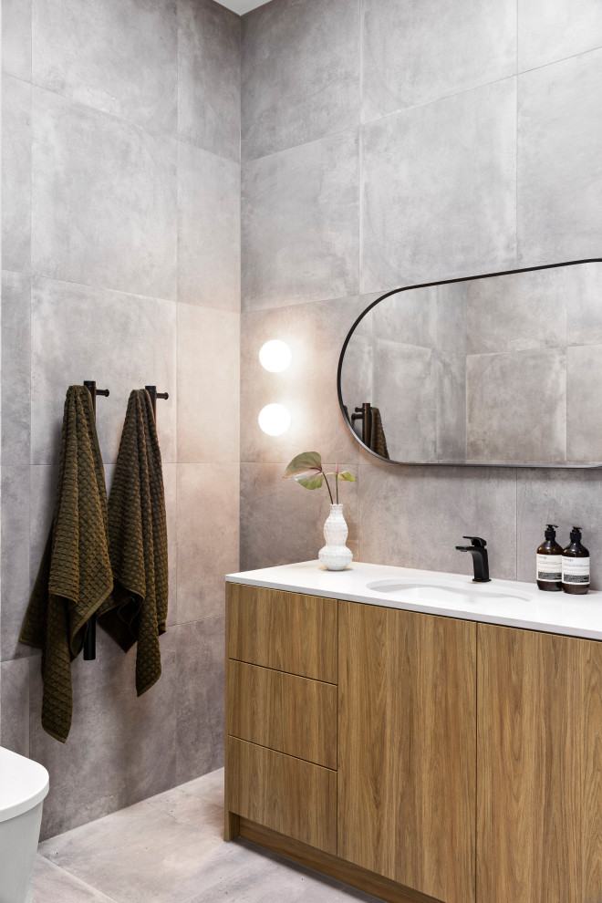 Photo inspiration: Denmark Bathroom Interior Design Reference: Chelsea New Home Scandinavian Bathroom Melbourne