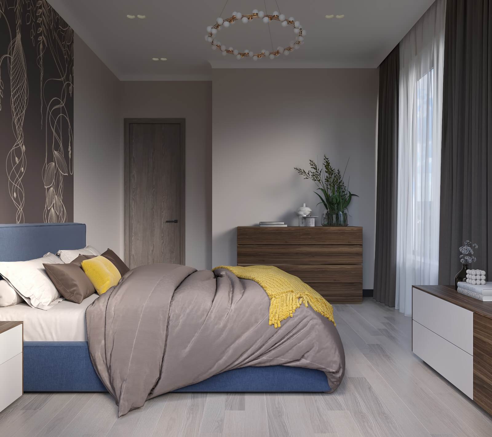 ЖК Серебряный Парк.  Мастер-спальня