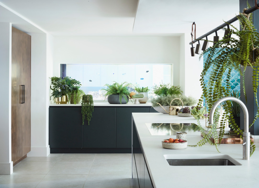 Design ideas for a contemporary kitchen in London.