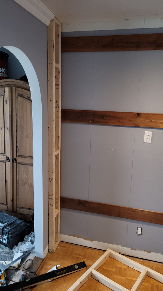 Media wall with Fireplace