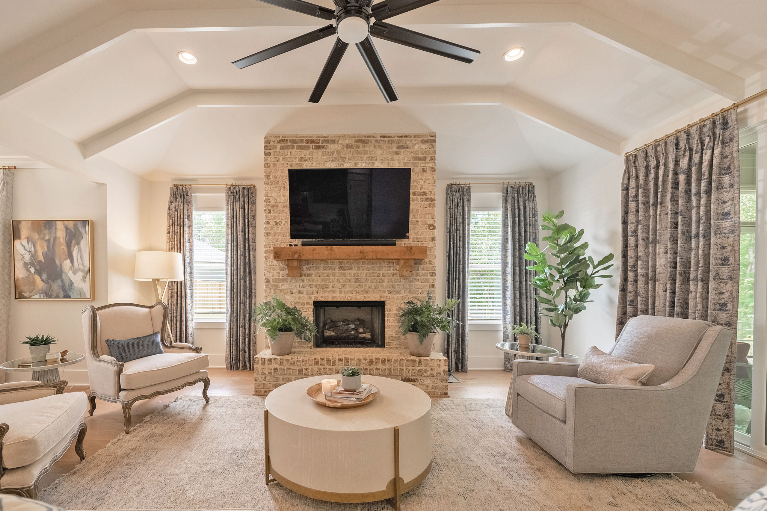 Charming Abode | Transitional Living Room